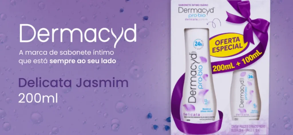 Kit de sabonete íntimo com frasco principal e refil, mostrando economia, praticidade e cuidado com o meio ambiente