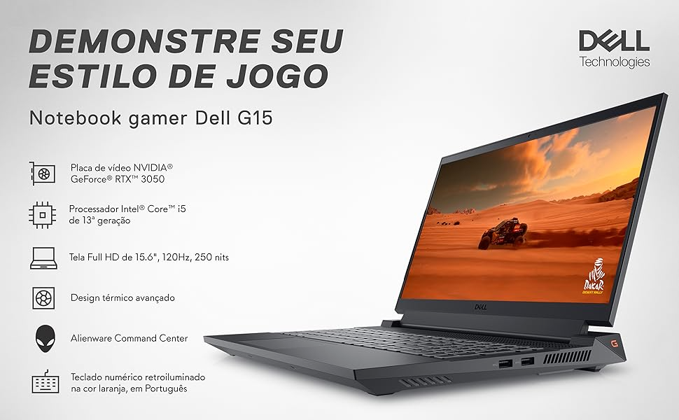 Notebook Dell, Uma gama de portas, Pronto, configurado, carregado, Memória e armazenamento pensados para o dia a dia