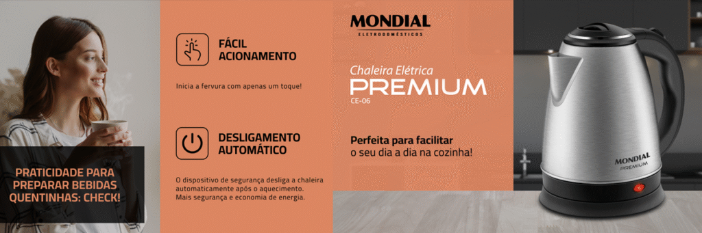 Chaleira Elétrica Pratic, Mondial